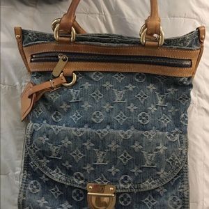 Louis Vuitton Sac Plat bag  (denim)